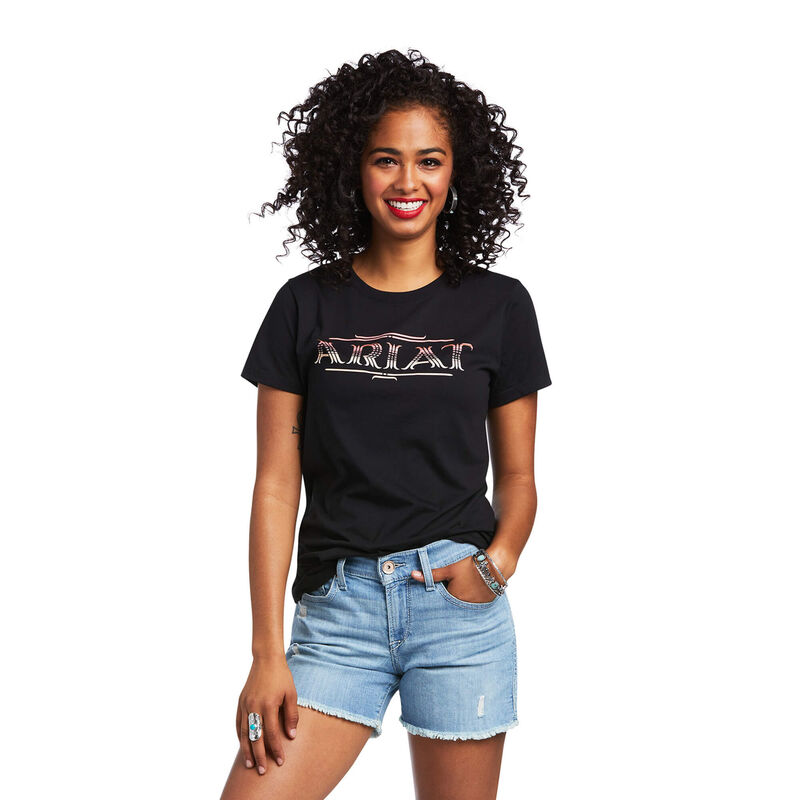 Ariat T-Shirts Damen - Serape Style Schwarz ( QCZHX-9508 )